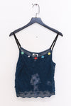 YANYAN KNITS 25 Spring/Summer BORLOR Camisole/Woven Lined Mini Skirt YYK-YYW25-0082-ZQ Navy Top YYW25-0081